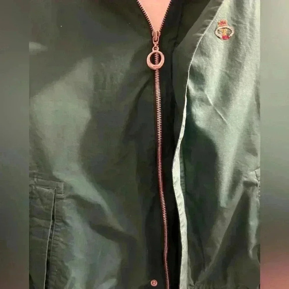 Vintage Regetta Sport green zippered with snaps Windbreaker Jacket Mens size LG - Picture 7 of 13